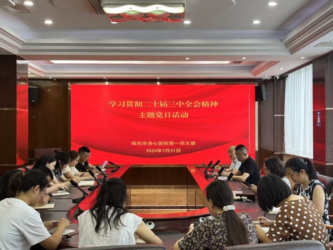 南充市身心醫(yī)院第一黨支部深入學(xué)習(xí)貫徹黨的二十屆三中全會(huì)精神
